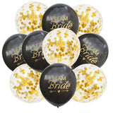 Xpoko 10Pcs Rose Gold Team Bride Latex Confetti Balloons Hen Bachelorette Party Decoration Bride To Be Bridal Shower Supplies Wedding