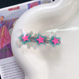 Barbie aesthetic Back to school  1pc/set New Y2K Hairpin Shiny Star Hair Clip Summer Fashion Cute Bear Bobby Pin Hair Accessories for Women Cool Girls Headwear