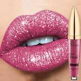 Xpoko 18 Colors Shiny Lip Gloss for Women Long Lasting Matte Glitter Liquid Lipstick Diamond Shiny Lip Gloss Waterproof Lip Makeup
