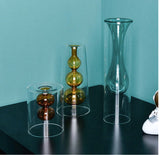 Xpoko Mustard Tall bubble Glass Vase