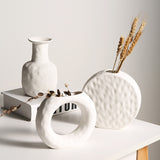 Xpoko Nordic Ceramic Vase Vegetarian Flower Pot Ornaments Home Decor Living Room Table Decoration Birthday Gift Art Crafts Arrangement