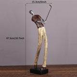 Modern Golf Character Sculpture Resin Crafts Home Decoration Portrait Figure Statue Decorative Figurines for Interior Desk Decor