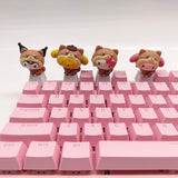 Mechanical Gaming Keyboard Keycaps Handmade Creative Custom Kawaii Anime Cute Pink Diy Esc Cherry MX Artisan  PBT Cartoon Keycap