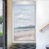 Xpoko Handmade Seascape Art Picture Modern Living Room Decoration Oil Painting Textured Sea Scenery Art Pictures Wall Hangings Artwork