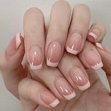 Xpoko R418 Square French Nude Ombre Nails Set Press On Fingernails