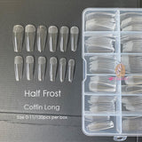 120pcs/box Instant Soft Gel Nail Tips Sculpted Coffin Stiletto Full Cover Press On Nail Tips Soak Off Salon Custom Nails