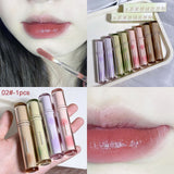 Xpoko Mirror Lip Glaze Lasting Waterproof Moisturize Ice Fruit Tea Glass Lip Gloss 8 Color Velvet Liquid Lipstick Sexy Red Lips Makeup