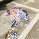 Xpoko Artificial Flowers Immortal  Valentine's Day Cheap Fake Rose Colorful High Quality Gold Foil Flower For Party Home Decor