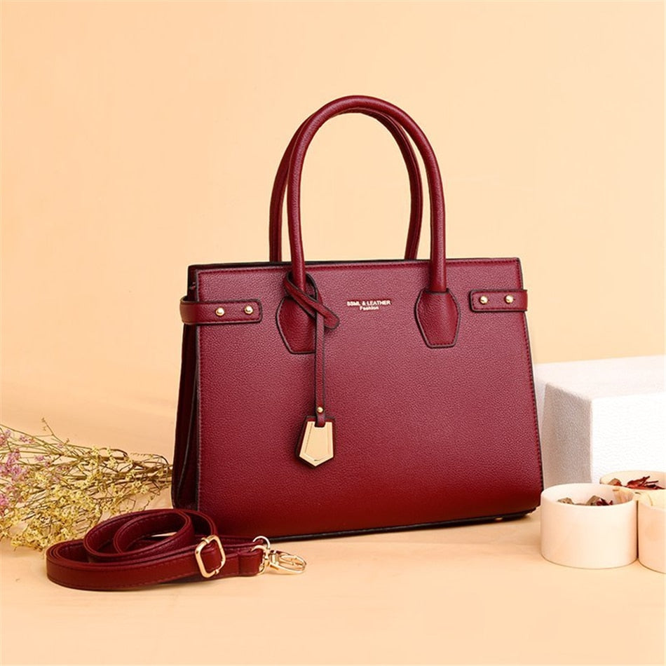 Back to School Handbags For Women 2022 New Ladies Hand Bags Female Leather Shoulder Top-Handle Crossbody Bags Casual Tote Sac