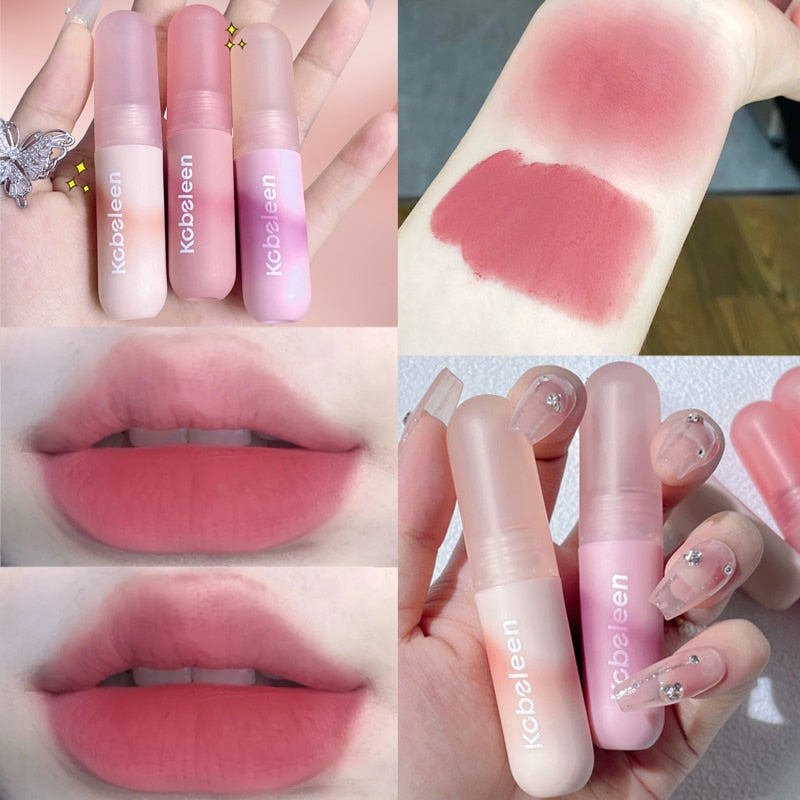 Xpoko 6 Colors Capsule Mousse Lip Gloss Moisturizing Lasting Velvet Matte Lip Mud  Sexy Nude Red Liquid Lipstick Lips Beauty Cosmetic