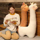 Xpoko back to school Lovely Alpaca Plush Toy Japanese Soft Stuffed Cute Sheep Llama Pregnancy Sleep Pillow Pregnant Kawaii Room Bed Decor Child Gift