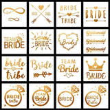 Xpoko 10Pcs Team Bride Tribe Golden Tattoo Stickers Bachelorette Hen Party Bridesmaid Decor Wedding Bridal Shower Bride To Be Supplies