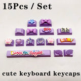 Diy Custom Esc Shift Backspace Enter Ctrl Alt Tab Fn Keys Caps Decoration Cute Kawaii Pink Mechanical Keyboard Artisan Keycaps