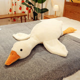 back to school 50-190cm Cute Big White Goose Plush Toy Kawaii Huge Duck Sleep Pillow Cushion Soft Stuffed Animal Doll Birthday Gift for Girl