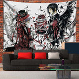 Black butler Tapestry Anime Home Decoration Gift Souvenier Cartoon Wall Art for Bedroom Living Room Dropshipping