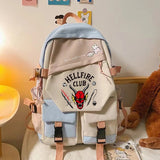 Xpoko Hot Movies Hellfire Club Top Movie Season 4 Novelty School Bags Girl School Bagpack Hellfire Club Laptop Travel Student Backpack