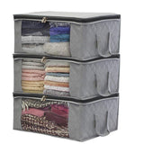 back to school Non-Woven Quilt Storage Box Closet Organizer Folding Clothes Organizer Bag Dust-Proof Home Wardrobe  Large Capacity Storage Tool