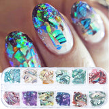 Abalone Shell For Nails Shimmer Nail Art Glitter Natural Sea Shell Slices Pearl Powder Flakes Sequins Manicure Accessories GLBY