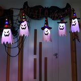 Xpoko Halloween LED Flashing Hanging Ghost Flash Light Halloween Party Dress Up Glowing Wizard Hand Lamp Horror Props Home