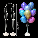 7/13/19tubes Led Balloon Holder Column Balloons Stand Stick Ballon Birthday Party Decorations Kids Adult Wedding Christmas Decor