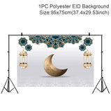 EID Mubarak Moon Balloon Background Set Ramadan Decoration For Home Islamic Muslim Party Backdrop Set EID Al Adha Ramadan Kareem