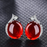 Xpoko Green Geometric Water Drop Crystal Earrings Droplet Shaped Zircon Engagement Pendant Earrings For Women Party Wedding Jewelry