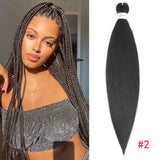 Easy Braiding Synthetic Ombre Pre Stretched Crochet EZ Braid Hair Extensions Soft Yaki Straight Low Temperature Fiber Easy Braiding Synthetic Ombre Pre Stretched Crochet EZ Braid Hair Extensions Soft Yaki Straight Low Temperature Fiber