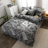 Xpoko back to school Nordic Style  Bedding Set, Duvet Cover Pillowcase 3pcs200x200,220x240 Quilt Cover, Geometric Patterns  King Size Bed Sets