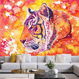 Tiger Tapestry Animals Painting Draw Culture Home Decoration Gift Souvenier Wall Art for Bedroom Living Room Dropshipping