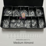 Gel X Nails Extension System Full Cover Sculpted Clear Square Medium Coffin Press On False Nail Tips