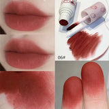 Xpoko Back to School Lovely Strawberry Matte Liquid Lipstick Velvet Nude Red Lip Gloss Long Lasting Non-stick Cup Lip Mud Tint Cream Makeup Cosmetics