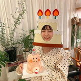 Birthday Party Supplies Funny Hat Ins Felt Birthday Hats Creative Party Cap with Rope Kids Party Cap Party Photo Props 파티용품