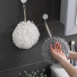 Xpoko Chenille Hand ball Hanging toilet household hand towel Absorbent towel Lovely soft hand towel men's portable rag