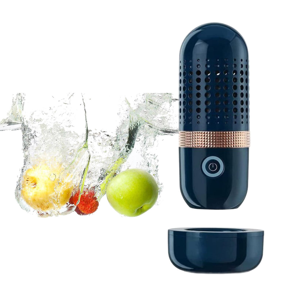 Xpoko Fruit And Vegetable Cleaner Portable 4400Mah Capsule Shape Fruit And Vegetable Washing Machine USB Rechargeable Fruit Cleaner