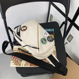 Back to school Fashion Diagonal Zipper Chest Bag For Young Women Students Sports Crossbody Bag For Men Mobile Phone One Shoulder Backpack 2023