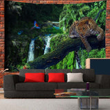 Forest Tiger Pattern Living Room Tapestry Bedroom Background Wall Hanging Tapestry Tatami Bedside Art Decor Tapestry