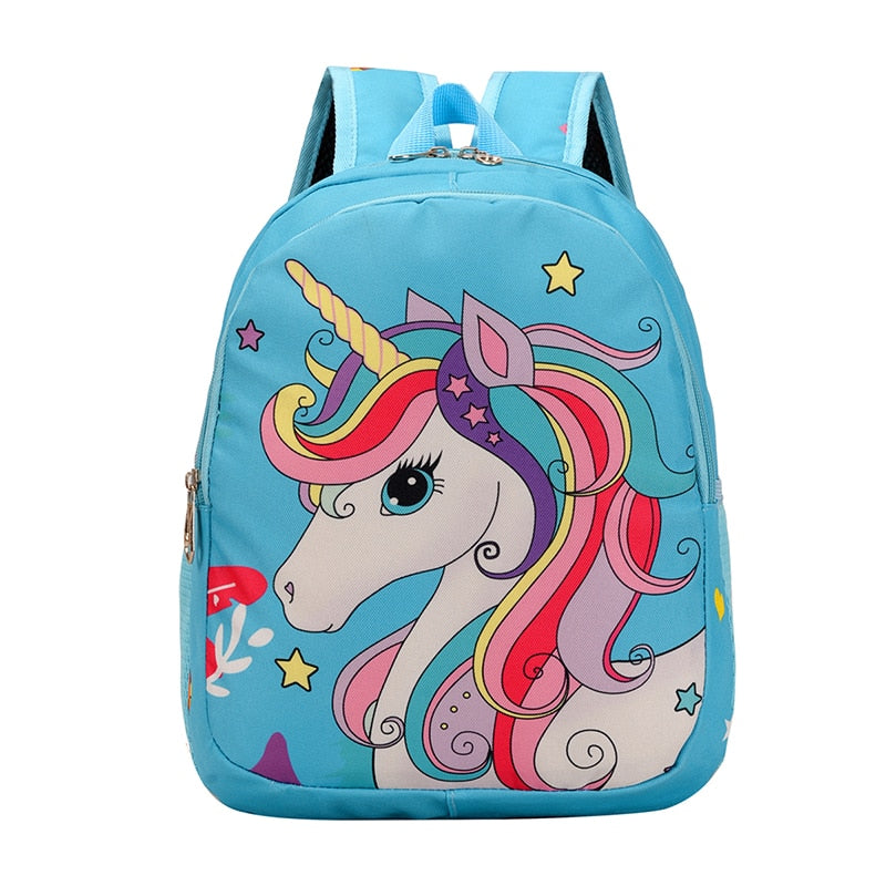 Colorful Cartoon Schoolbag Kawaii Unicorn Backpack for Grils Trendy Teenager Nylon Rucksacks New Kindergarten Preschool Baby Bag