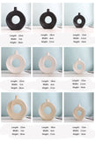 Xpoko White/Beige/Black The New Donut Vase Manual Bohemian Home Crafts