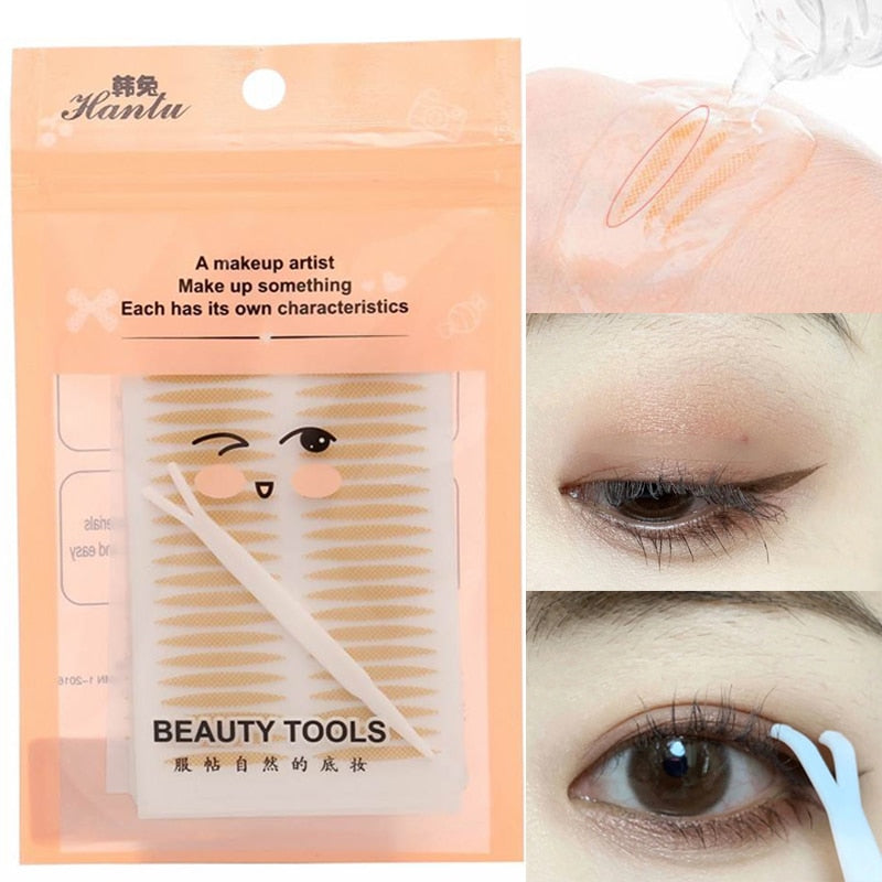 Xpoko Double Eyelid Tape Eyelid Lifting Band Waterproof Self Adhesive Fiber  Lace Eye Makeup Sticker Invisible Tool 120pcs Stickers