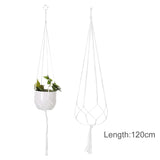 Xpoko Hanging Plant Handmade Macrame Plant Hanger Flower Pot Planter Hanger Wall Decor Courtyard Garden Hanging Planter Hanging Basket