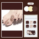 Back to school New Spice Girls Sweet Style Toenail Wearing Manicure Solid Color False Nail Finished Patch Removable A Box of 24 Pieces Gift Kit