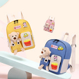 2022 Cartoon Bear Canvas School Bags For Gilr Cute Kids Kindergarten SchoolBags Children Backpacks Girls Boy Book Bags Back Pack