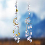 Xpoko Beautiful Shiny Hanging Decor Faux Crystal Exquisite Star Shape Suncatcher Decor For Home