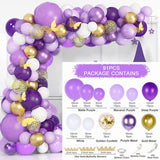 Xpoko back to school Purple Balloon Garland Arch Kit Wedding Butterfly Birthday Party Decorations Gender Reveal Latex Balloon Baptism Baby Shower