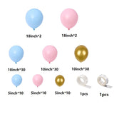 126pcs Macaron Pink Blue Gold Balloons Garland Kit For Gender Reveal Boy Or Girl,Birthday Party,Wedding Decoration