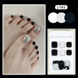 Back to school New Spice Girls Sweet Style Toenail Wearing Manicure Solid Color False Nail Finished Patch Removable A Box of 24 Pieces Gift Kit