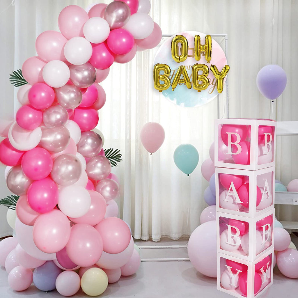 Xpoko 1 Set Of Baby Building Blocks Design Boys Girls Baby Shower Decor Gender Display Balloon Arches Kit Birthday Party Backgrounds