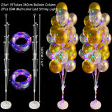 7/13/19tubes Led Balloon Holder Column Balloons Stand Stick Ballon Birthday Party Decorations Kids Adult Wedding Christmas Decor