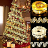 Xpoko LED Ribbon Fairy Light Xmas Decoration Christmas Tree Ornaments For Home 2023 Bows String Lights Navidad Natal New Year 2023