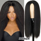 Xpoko Wig Afro Bob Wig Yaki Straight High Temperature Fiber Hair Yaki Straight Curly Hair Medium Long Holiday Hair Wome